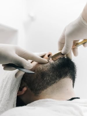 Atendimento finalizado na cadeira da Barbearia Lumberjack, Uberlândia