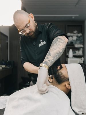 Corte masculino na Barbearia Lumberjack, Uberlândia
