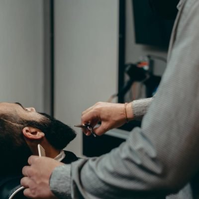 Ambiente de atendimento da Barbearia Lumberjack, Centro de Uberlândia